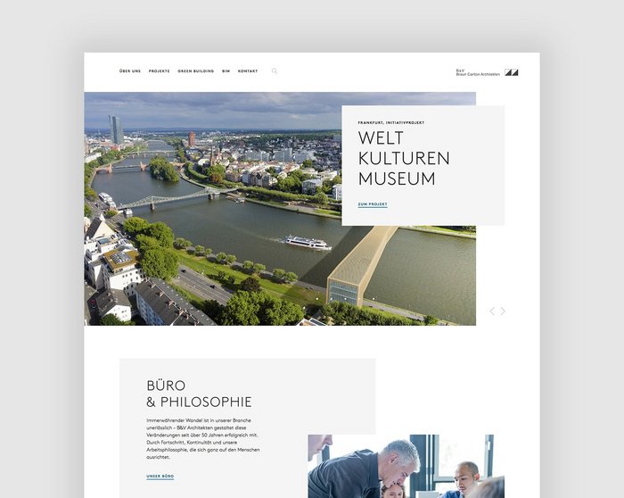 B&V Projekt Website Relaunch: Projektdetail view Screenshot