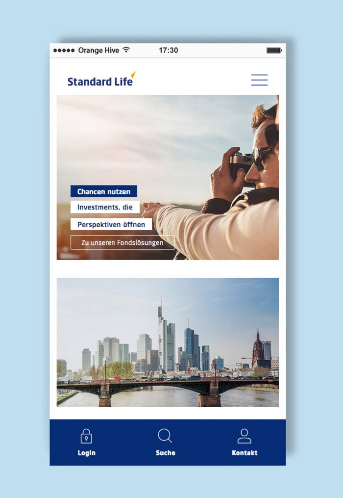 Standard Life Website Responsive Design Screenshot